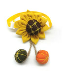 50/100pcs Thanksgiving Pet Products Dog Bow Ties Sunflower Bowties Collar Small Holiday Grooming Supplies