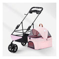 3 Wheel Pet Stroller Foldable for Small Medium Dogs and Cats, Pet Supplies Travel Beach Pet Buggy Dog Bicycle Trailer with Large Storage Basket, Capacity 25Kg (Color : Sky Blue)