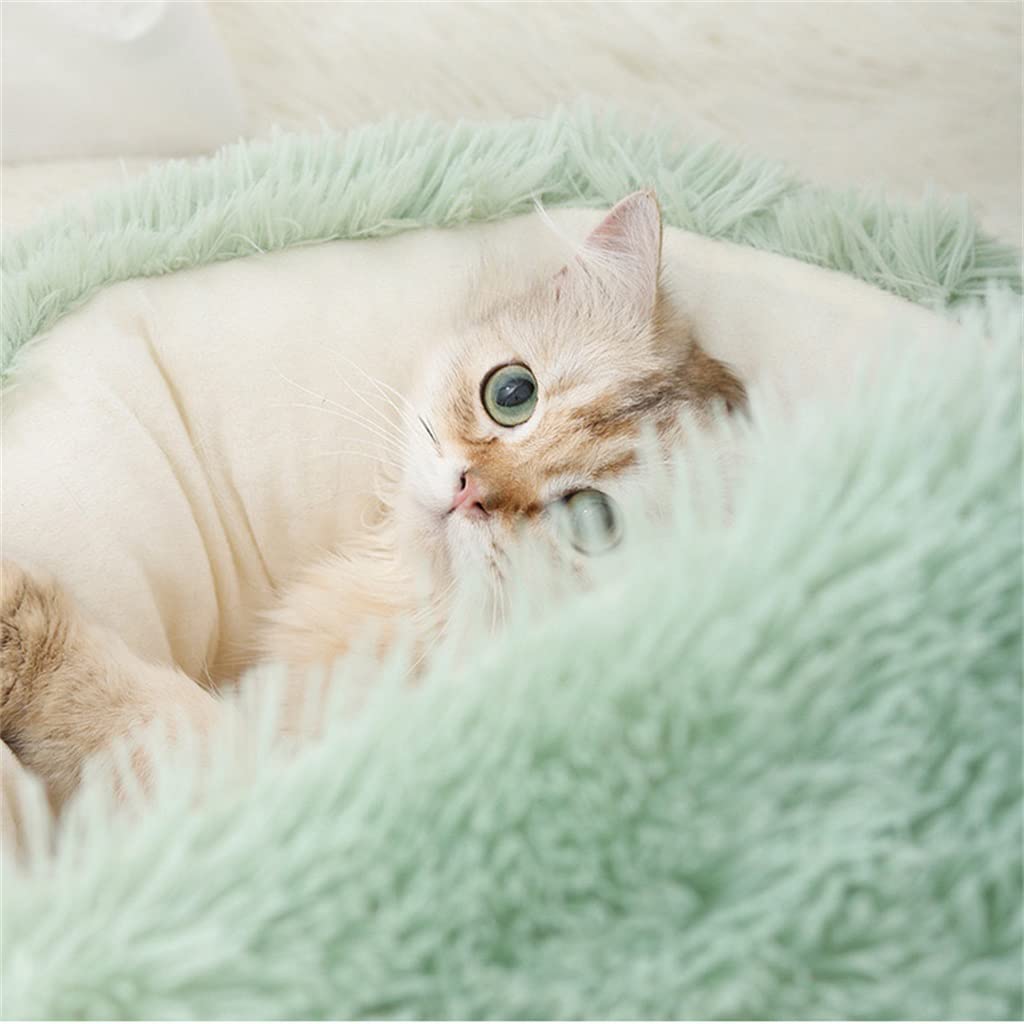Cats Nest House Plush Recliner Winter Warm Bed Cave Small And Medium Puppies Kennel Kitten Pet Supplies (A 50CM)
