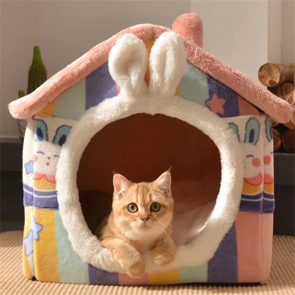 Cats Warm House Type Cats House Kennel Soft Cats Bed Cats Bed Warm Pet Cats Supplies (A M code)