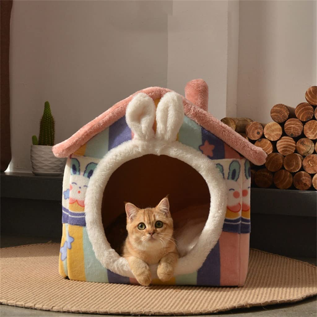 Cats Warm House Type Cats House Kennel Soft Cats Bed Cats Bed Warm Pet Cats Supplies (A M code)