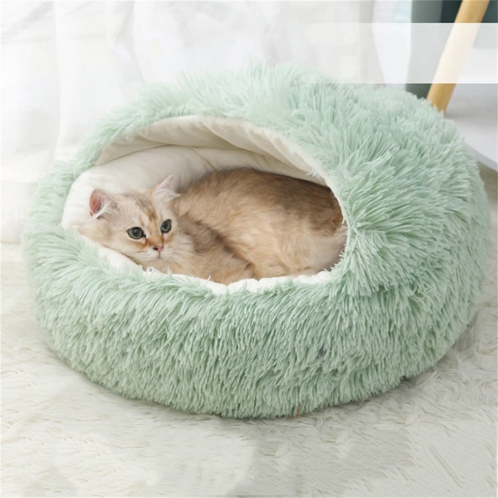 Cats Nest House Plush Recliner Winter Warm Bed Cave Small And Medium Puppies Kennel Kitten Pet Supplies (A 50CM)