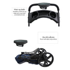 3 Wheel Pet Stroller Foldable for Small Medium Dogs and Cats, Pet Supplies Travel Beach Pet Buggy Dog Bicycle Trailer with Large Storage Basket, Capacity 25Kg (Color : Sky Blue)