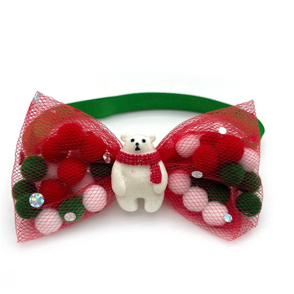 50/100pcs Small Dog Christmas Product Necktie Pet Cat Bowtie Collar for Grooming Supplies Accessories for Dogs