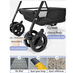 3 Wheel Pet Stroller Foldable for Small Medium Dogs and Cats, Pet Supplies Travel Beach Pet Buggy Dog Bicycle Trailer with Large Storage Basket, Capacity 25Kg (Color : Sky Blue)